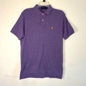 Men's Polo Ralph Lauren Purple Cotton Short Sleeve Shirt Preppy Golf Small
